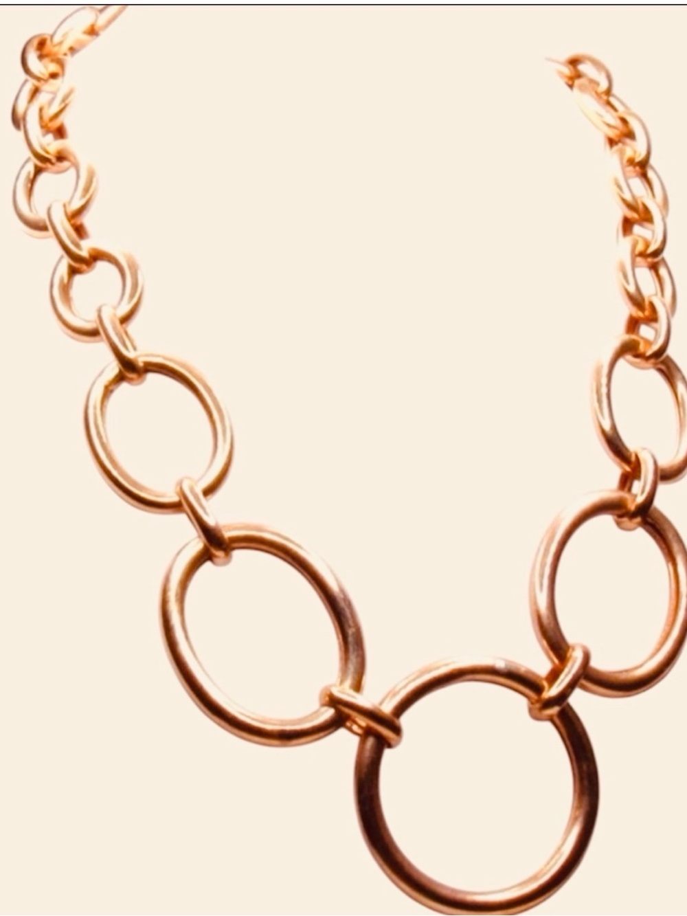 Milor Italy Bronze Adjustable Link Statement Necklace.